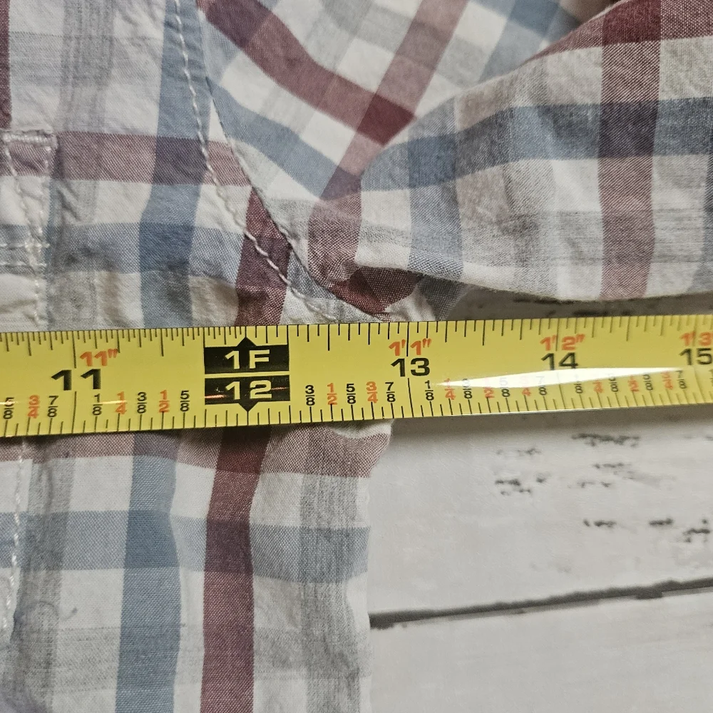 Oshkosh B'Gosh Plaid Button Down Size 5 Blue And Reddish Brown‎
